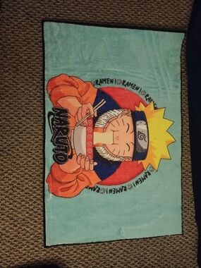 Naruto Ramen Graphic Beach Rug - Light Blue